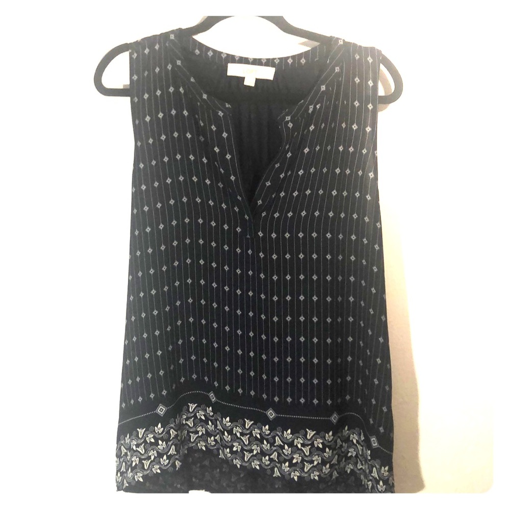 Loft rayon knit navy tank